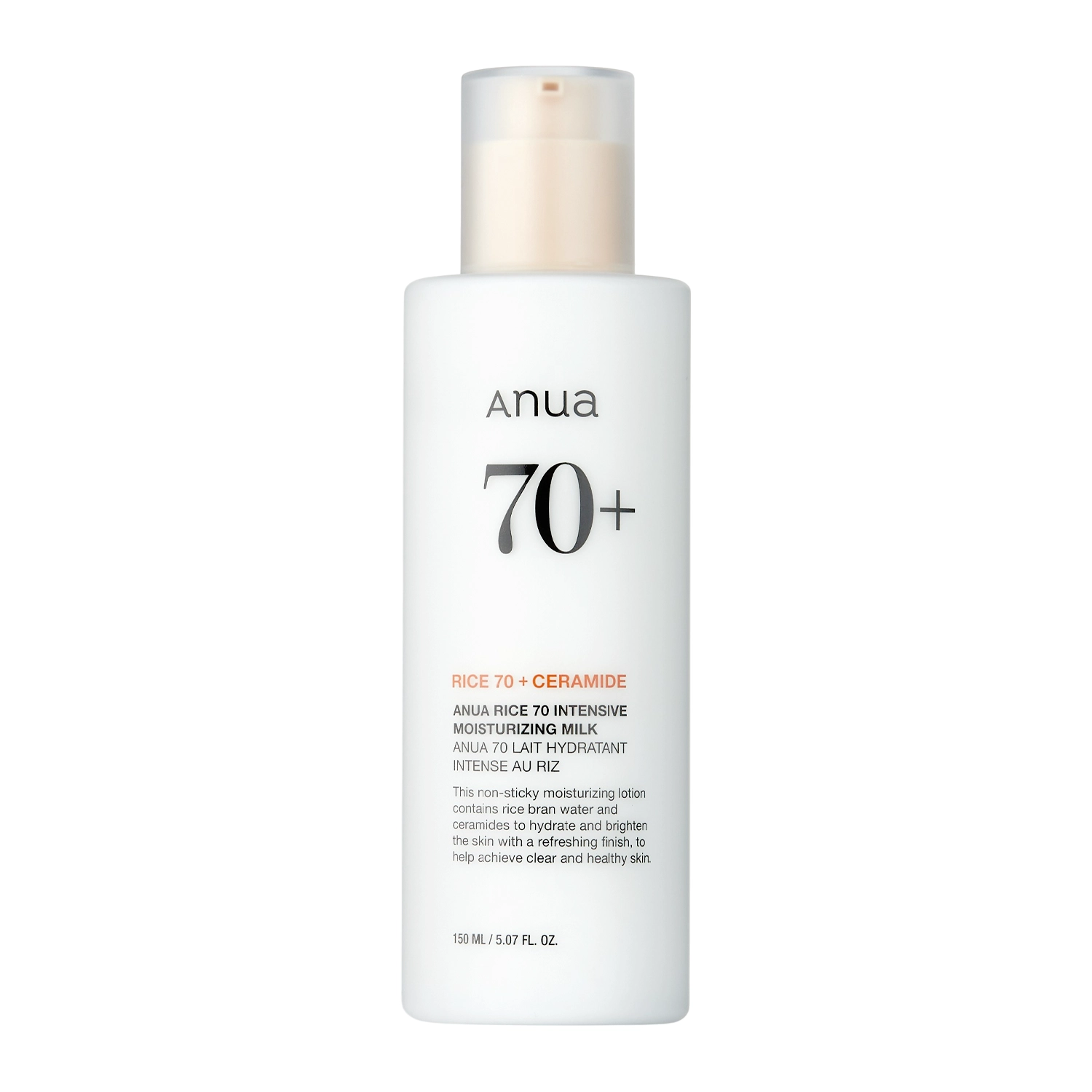 Anua - Rice 70 Intensive Moisturizing Milk - Intenzivně hydratační pleťové mléko - 150 ml