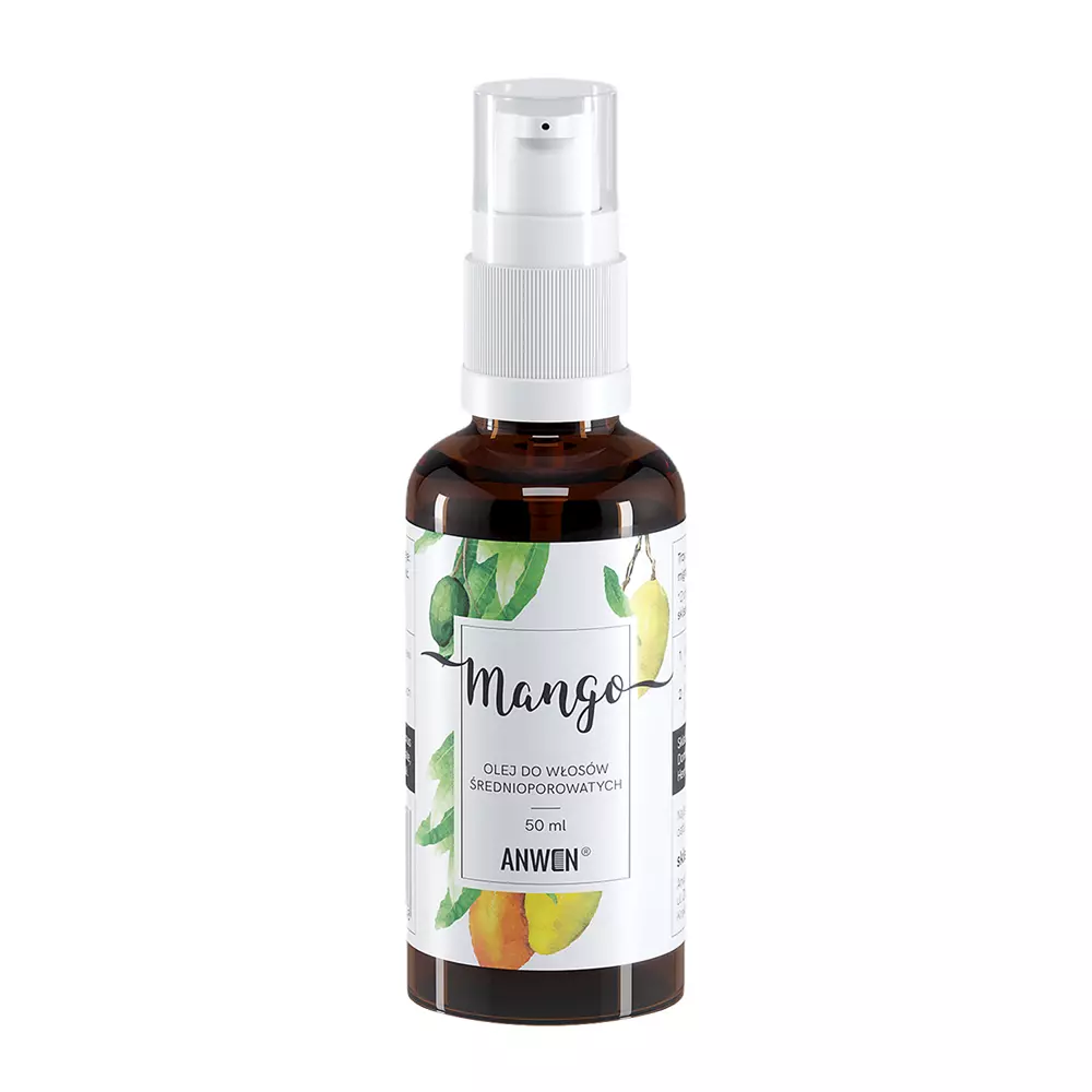 Anwen - Olej na vlasy se střední pórovitostí - mango - 50 ml