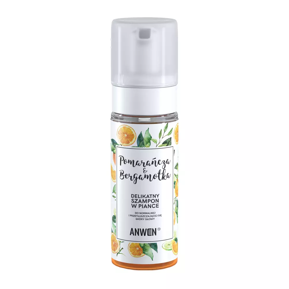 Anwen - Pomeranč a bergamot - Jemný pěnový šampon - 170 ml