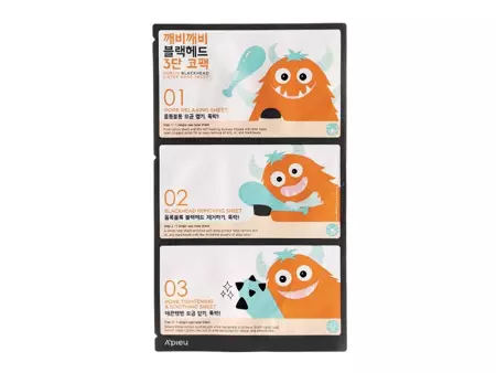 A'pieu - Goblin Blackhead 3-Step Nose Pack - Čisticí náplasti na nos - 6,2 g