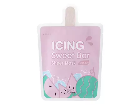 A'pieu - Icing Sweet Bar Sheet Mask Watermelon - Hydratační plátýnková maska - vodní meloun - 23 ml