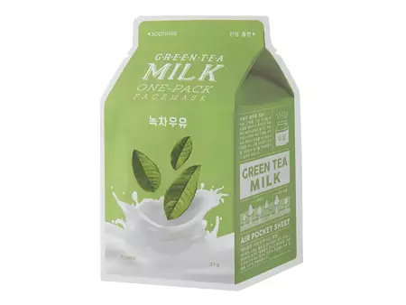 A'pieu - Milk One Pack - Green Tea Milk - Textilní maska se zeleným čajem - 21 g