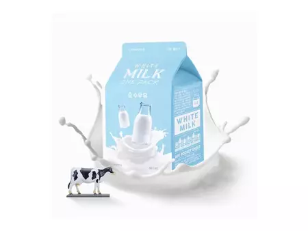A'pieu - Milk One Pack Mask - White - Hydratační a hypoalergenní textilní maska - 21 g