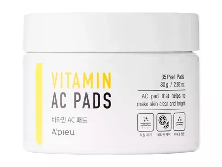 A'pieu - Vitamin AC Pads - Zvláčňující pleťové tampony s vitamíny - 35 ks