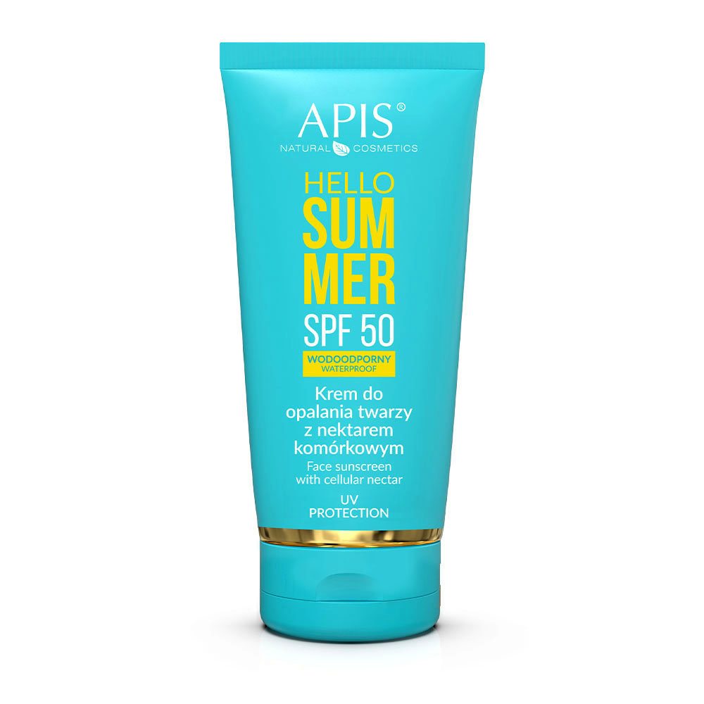 Apis - Hello Summer - SPF50 Waterproof - Face Sunscreen with Cellular Nectar - SPF krém s kmenovými buňkami - 50 ml