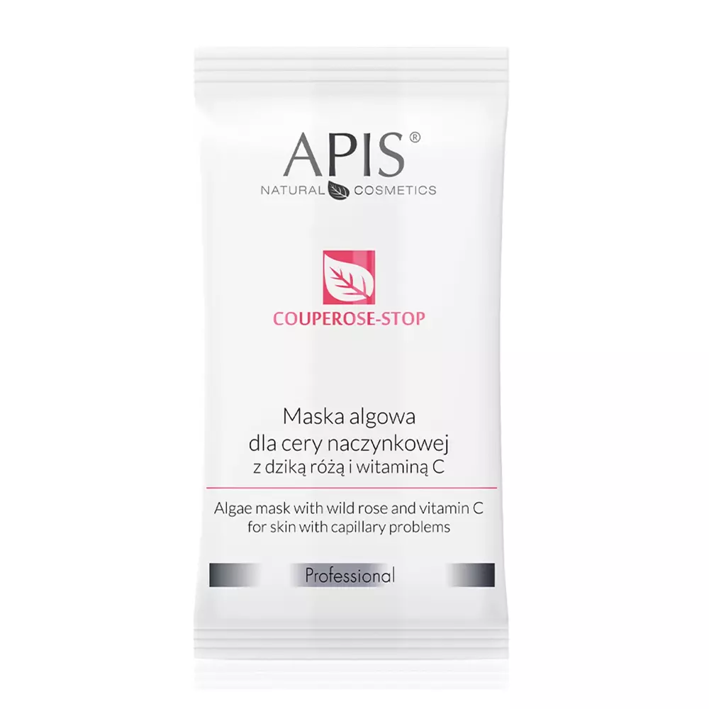 Apis - Professional - Couperose-Stop - Algae Mask with Wild Rose and Vitamin C for Skin with Capillary Problems - Alginátová maska s růží šípkovou a vitamínem C pro kuperózní pleť - 20 g