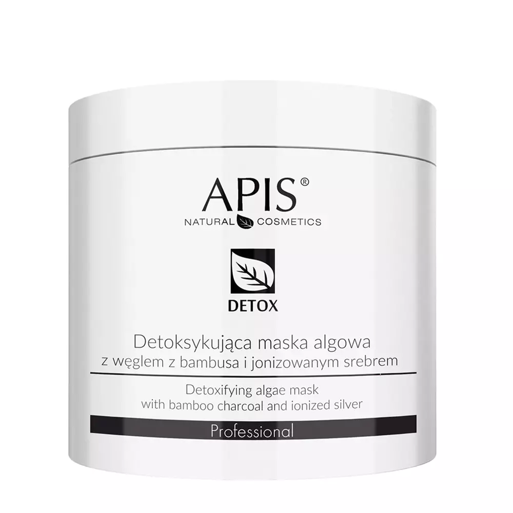 Apis - Professional - Detox - Detoxifying Algae Mask with Bamboo Charcoal and Ionized Silver - Detoxikační alginátová maska s bambusovým uhlím a ionizovaným stříbrem - 200 g