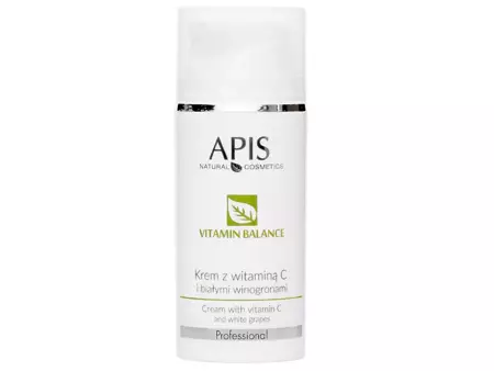 Apis - Professional - Vitamin Balance - Cream with Vitamin C and White Grapes - Pleťový krém s vitamínem C a extraktem z bílých hroznů - 100 ml