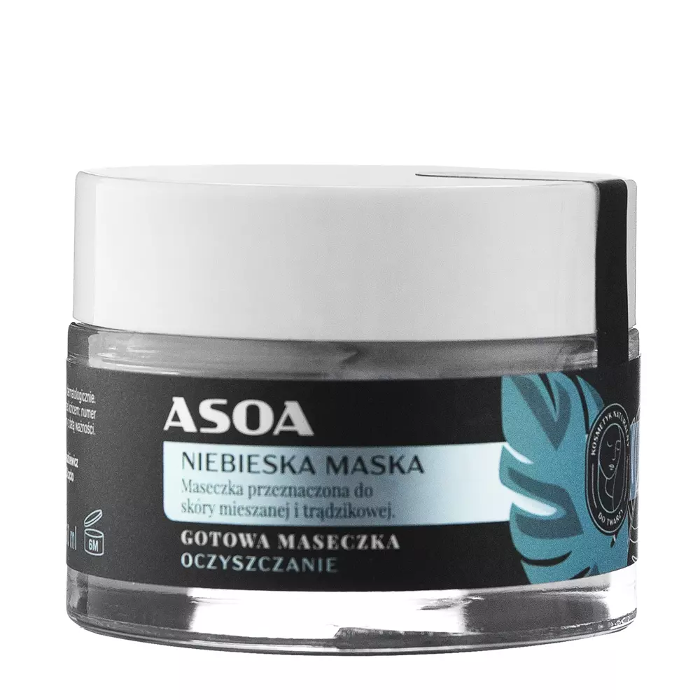 Asoa - Pleťová maska - modrý jíl - 50 ml