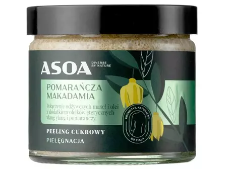 Asoa - Tělový peeling - pomeranč, makadamia - 250 ml