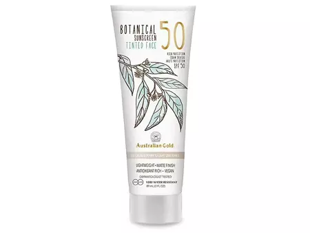 Australian Gold - Botanical Sunscreen Tinted Face SPF50 - Light - BB krém s minerálními filtry - 88 ml