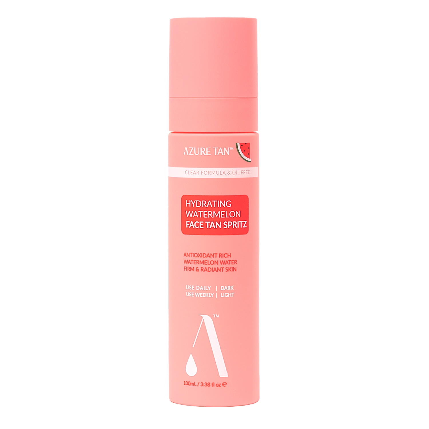 Azure Tan - Hydrating Watermelon Face Tan Spritz - Pleťová mlha pro postupné opalování obličeje - 100 ml