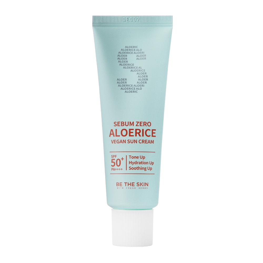 Be The Skin - Sebum Zero Aloerice Vegan Sun Cream SPF 50+ PA++++ - Zklidňující opalovací krém - 50 ml