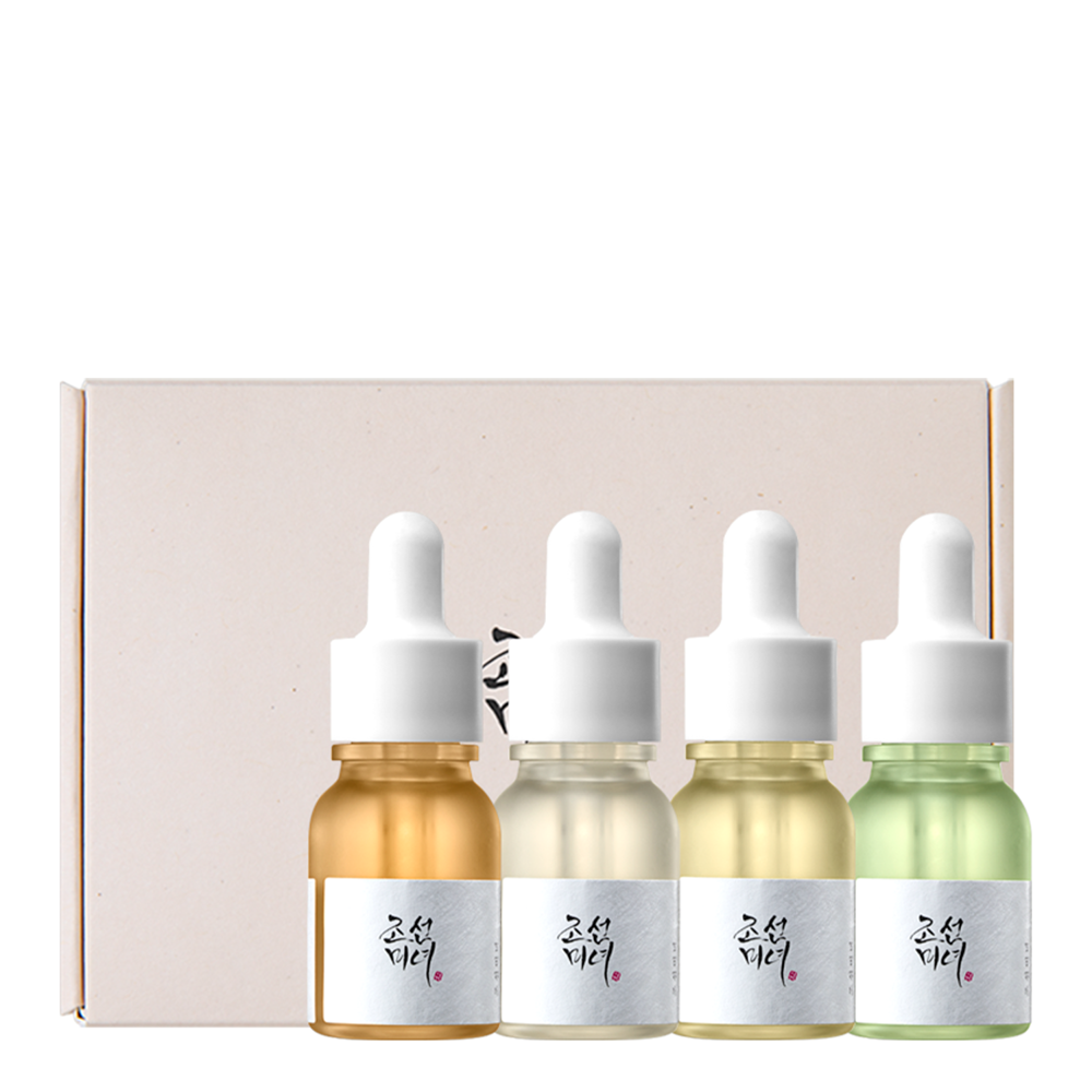 Beauty of Joseon - Hanbang Serum Discovery Kit - 4 x 10 ml - Sada 4 sér v cestovním balení - Green Tea Calming Serum - 10 ml + Glow Serum Propolis and Niacinamide - 10 ml, Glow Deep Serum Rice and Alpha-Arbutin - 10 ml, Ginseng Revive Serum - 10 ml