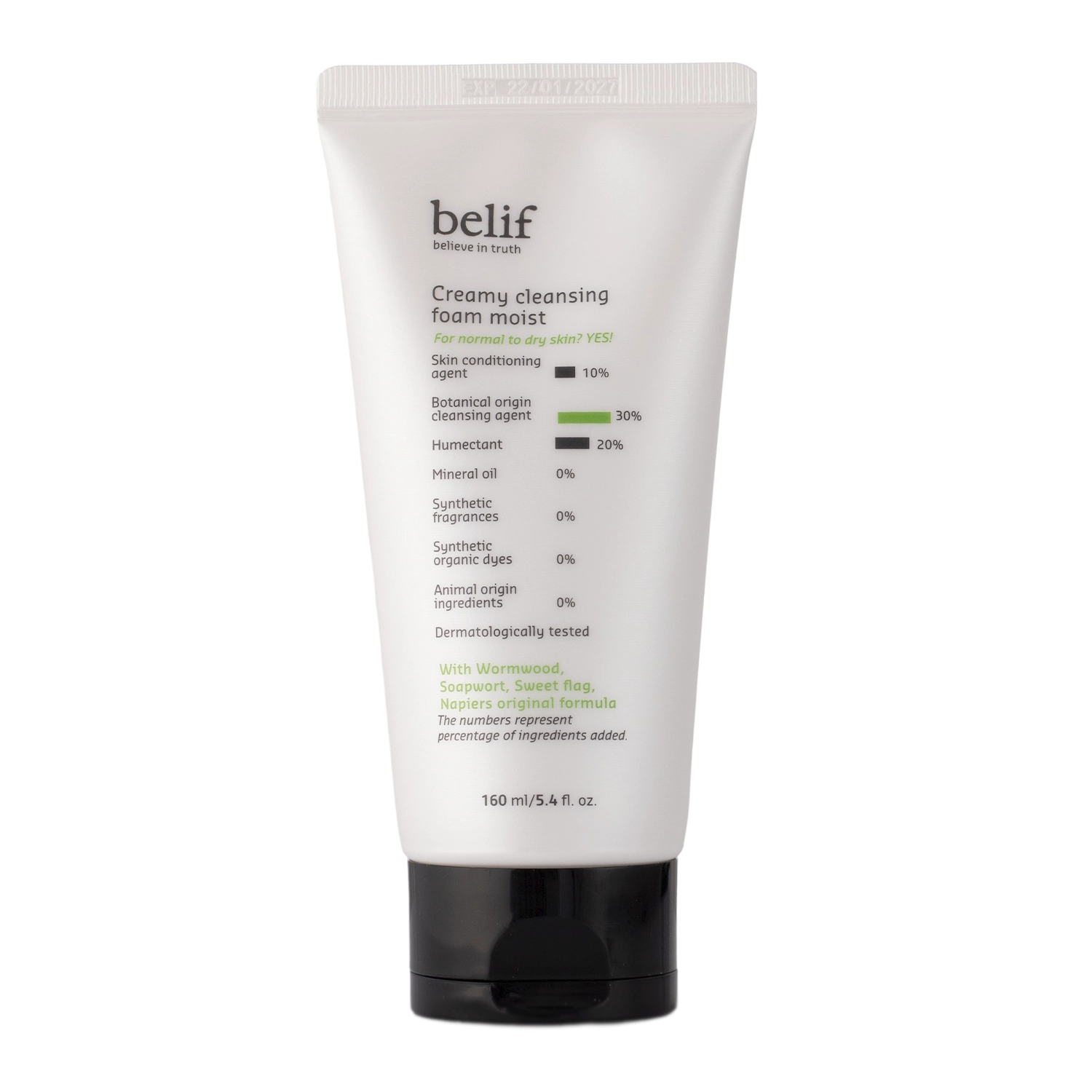 Belif - Creamy Cleansing Foam Moist - Krémová čisticí pěna Moist - 160 ml