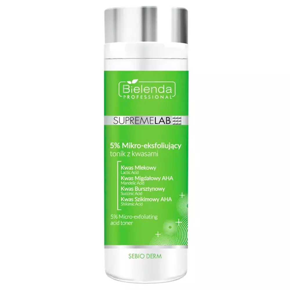 Bielenda Professional - Supremelab - Sebio Derm - Mikro-exfoliační tonikum s obsahem kyselin 5 % - 200 ml