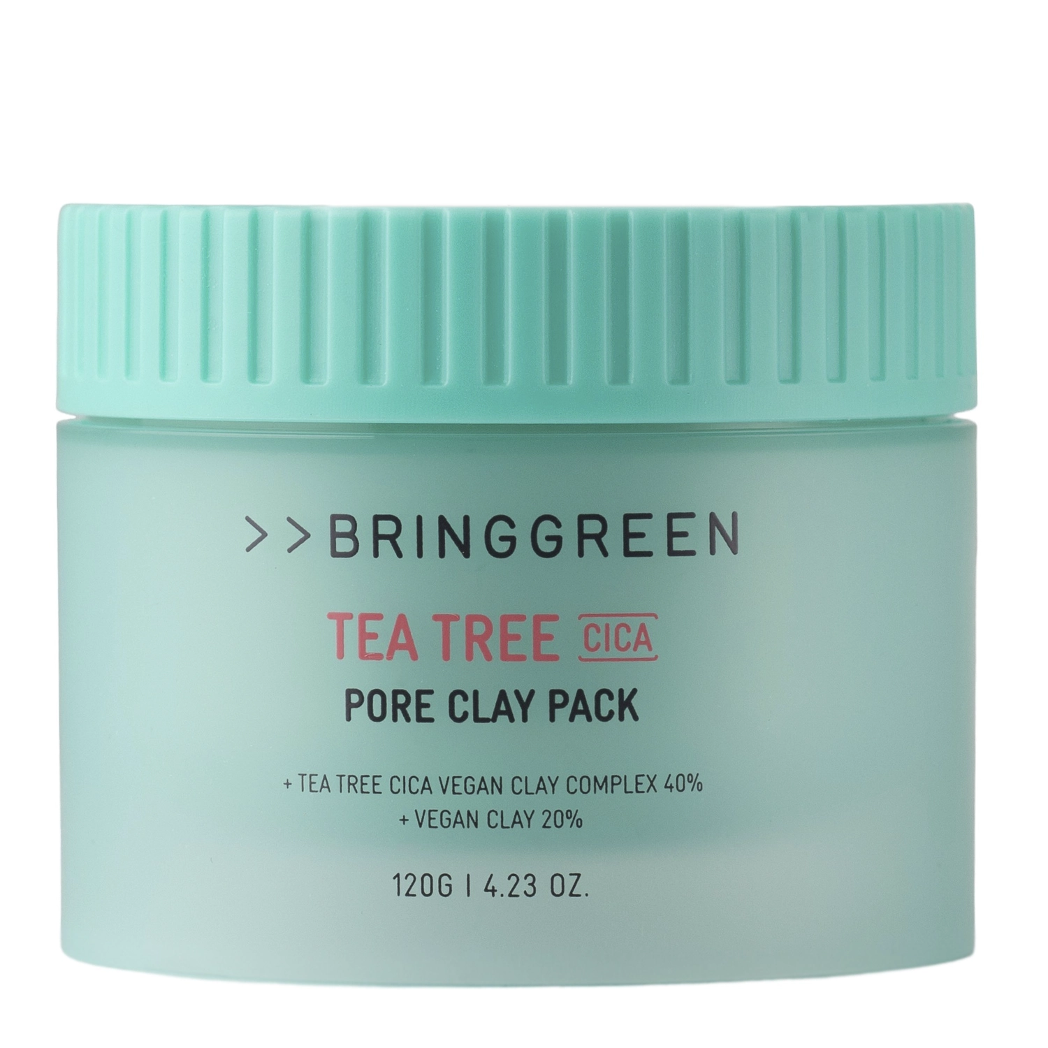 Bring Green - Tea Tree Cica Pore Clay Pack - Čisticí jílovitá maska na obličej - 120 g