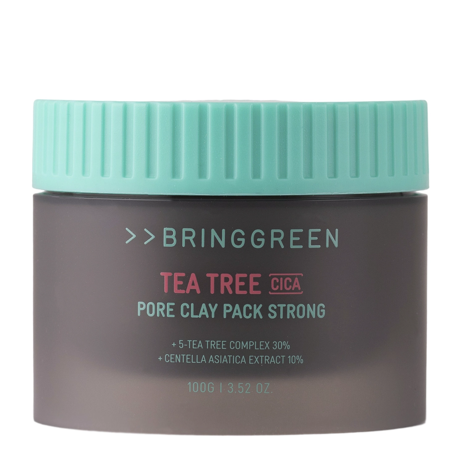 Bring Green - Tea Tree Cica Pore Clay Pack Strong - Silně čistící jílová maska na obličej - 100 g