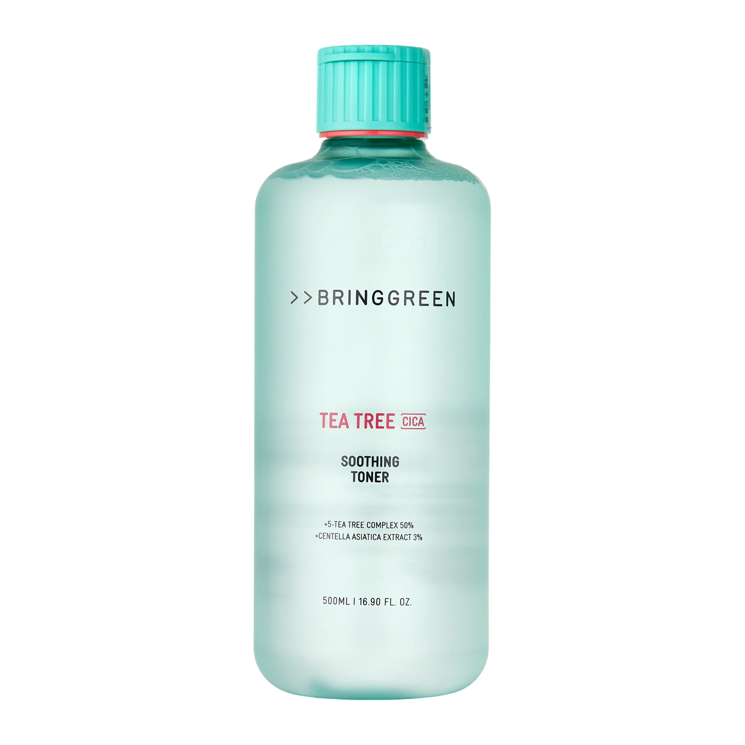 Bring Green - Tea Tree Cica Soothing Toner - Zklidňující pleťové tonikum s extraktem z čajovníku - 500 ml