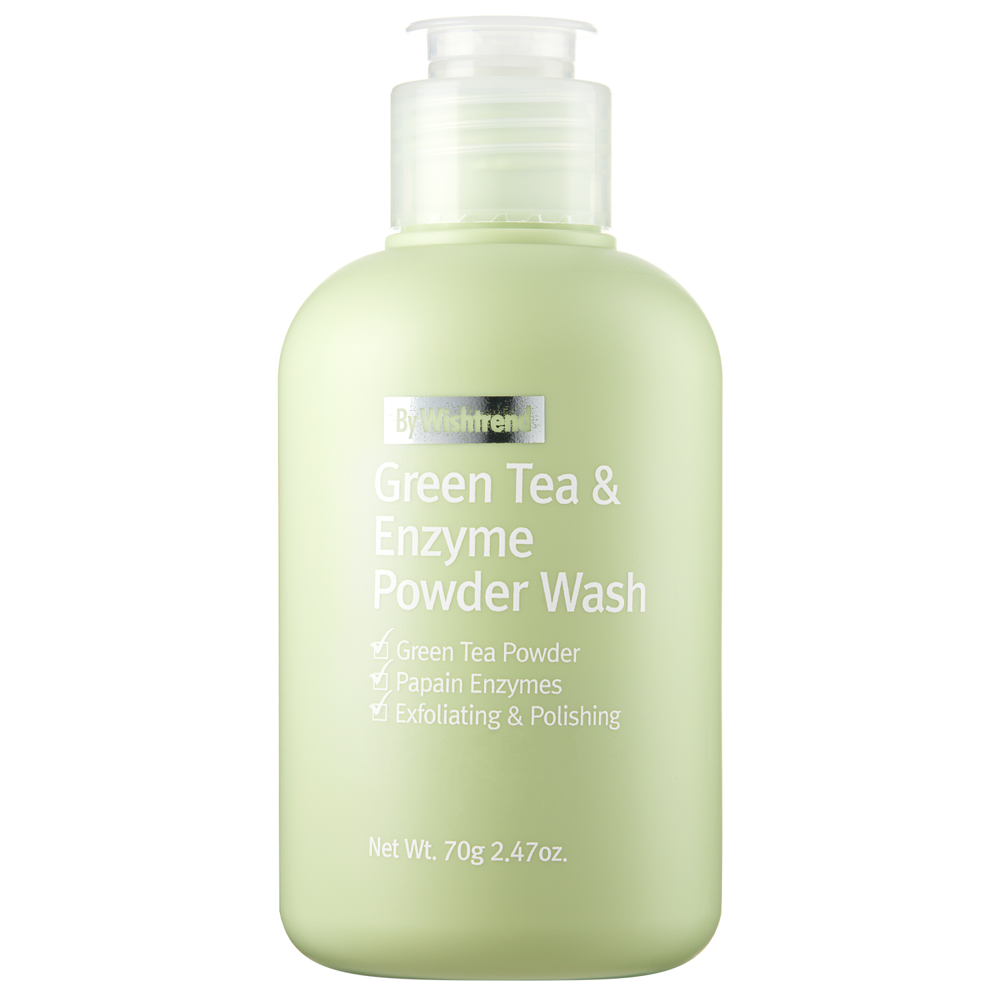 By Wishtrend - Green Tea & Enzyme Powder Wash - Prášek na mytí obličeje se zeleným čajem a enzymy - 110 g