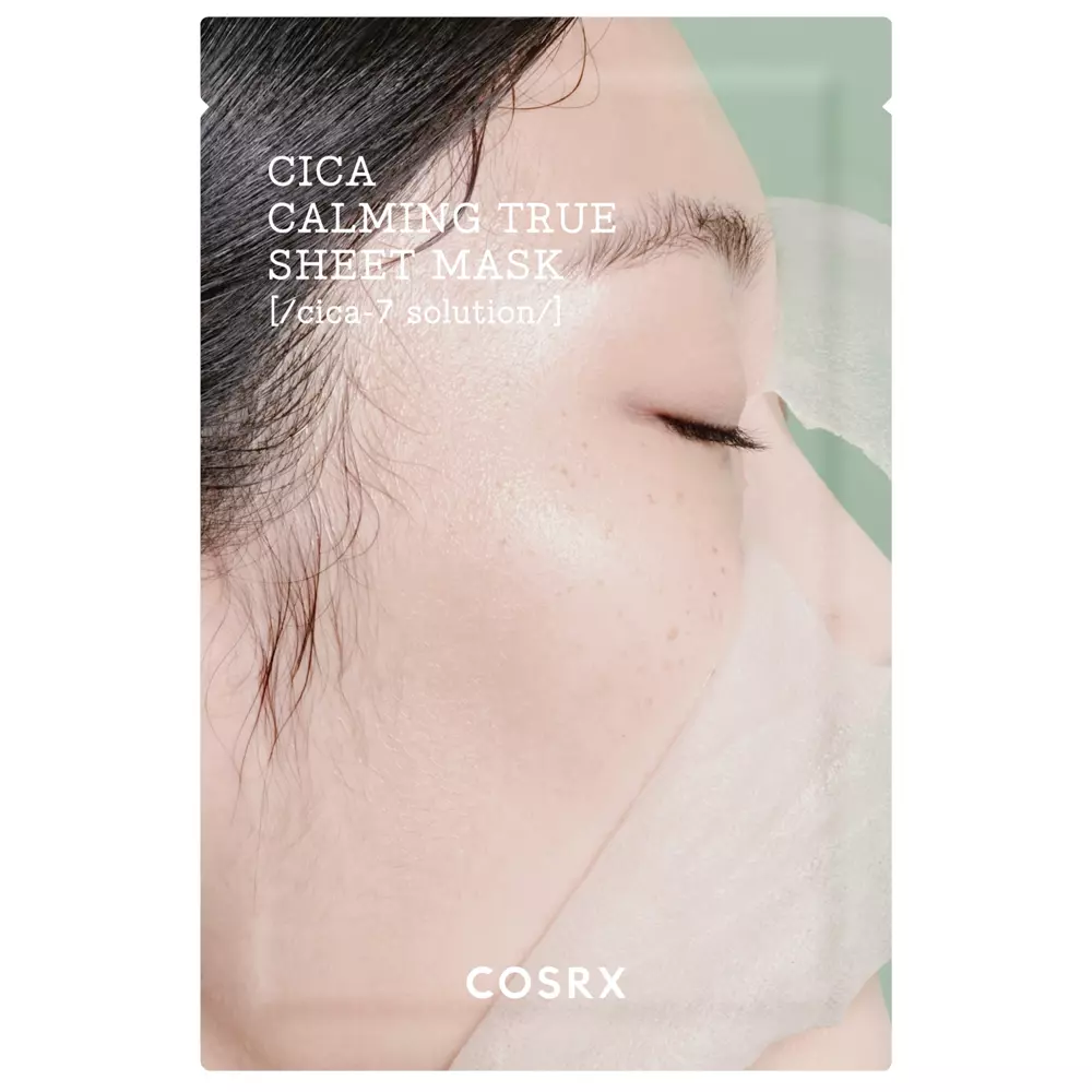 COSRX - Pure Fit Cica Calming True Sheet Mask - Zklidňující plátýnková maska s pupečníkem asijským - 21 ml