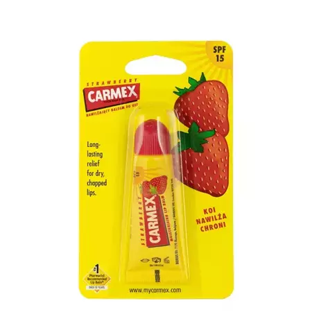 Carmex - Strawberry - Hydratační balzám v tubě - Jahoda - 10 g
