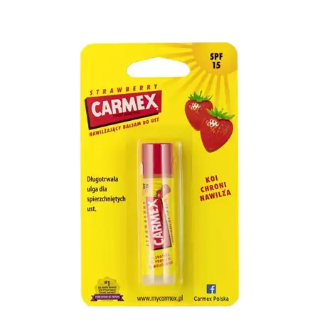 Carmex - Strawberry - Tuhý balzám na rty - Jahoda - 4,25 g