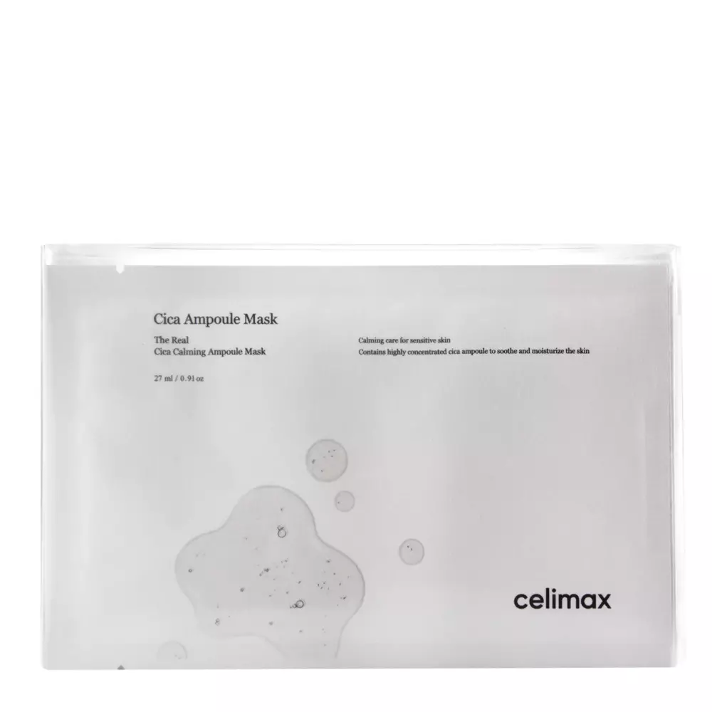 Celimax - The Real Cica Calming Mask - Plátýnková maska s extraktem z pupečníku asijského - 5 x 27 ml