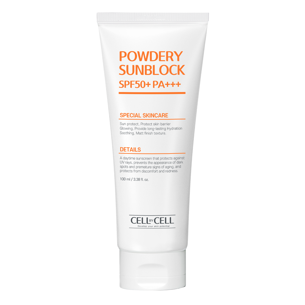 Cell by Cell - Powdery Sun Block Cream SPF50+ PA+++ - Pudrový opalovací krém - 100 ml