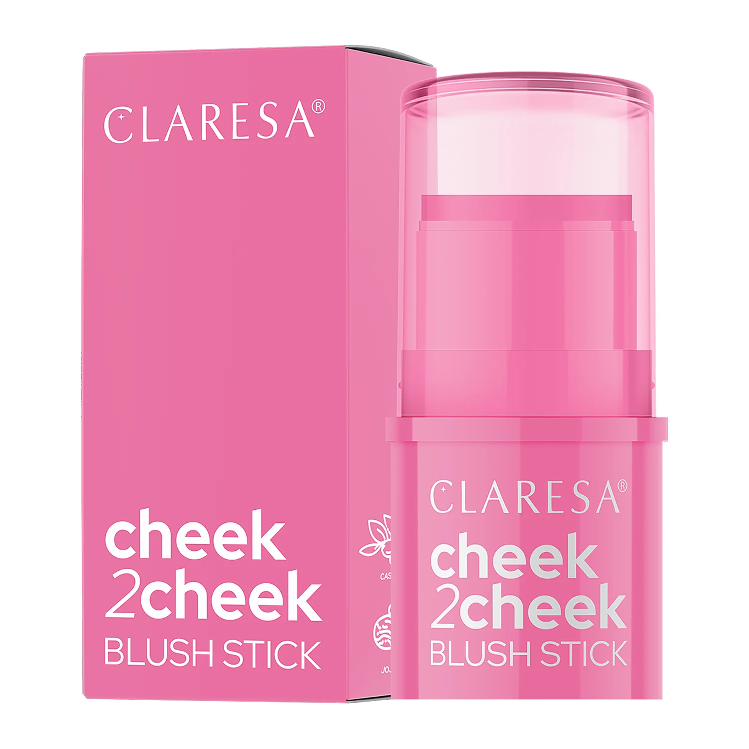 Claresa - Cheek 2 Cheek - Tvářenka v tyčince - 01 Candy Pink - 6 g