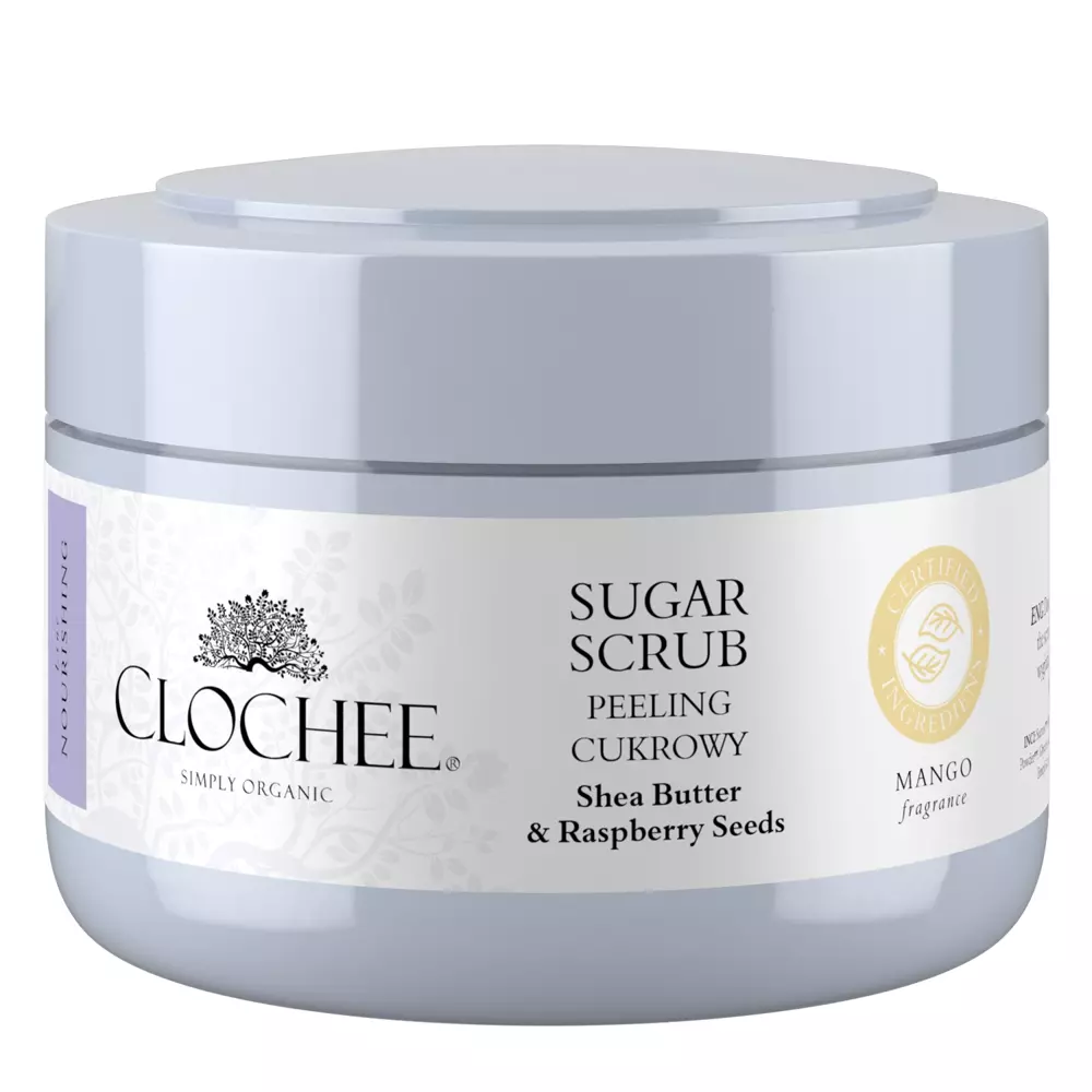 Clochee - Nourishing Sugar Scrub - Výživný cukrový peeling - mango - 250 ml