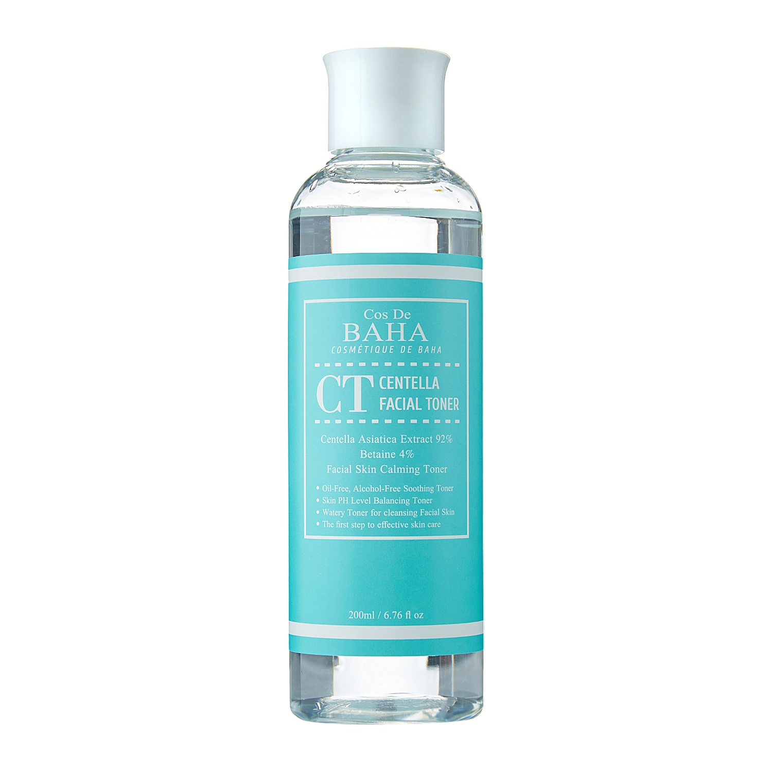 Cos De BAHA - CT Centella Facial Toner - Zklidňující pleťové tonikum s extraktem z pupečníku asijského - 200 ml