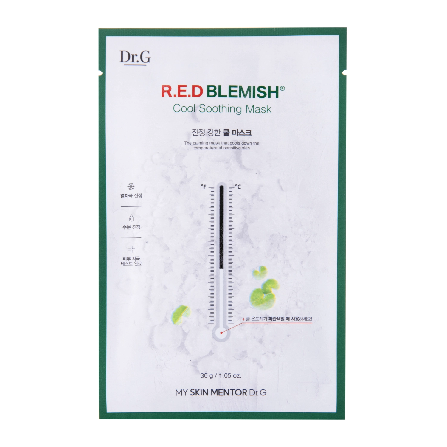 Dr.G - Red Blemish Cool Soothing Mask - Chladivá plátýnková maska - 1ks/30ml