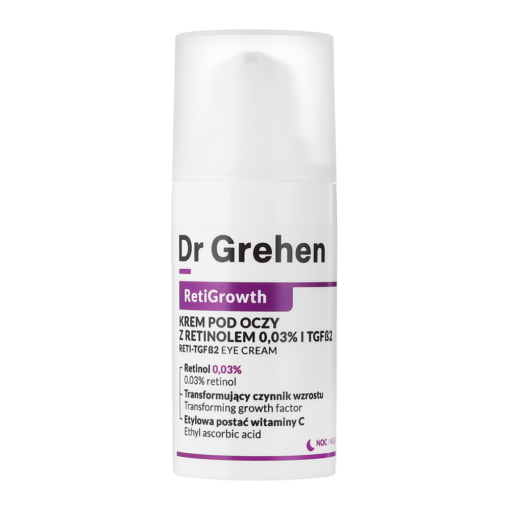 Dr Grehen - RetiGrowth - Reti-TGF Eye Cream - Oční krém s retinolem 0,03 % a růstovým faktorem - 15 ml