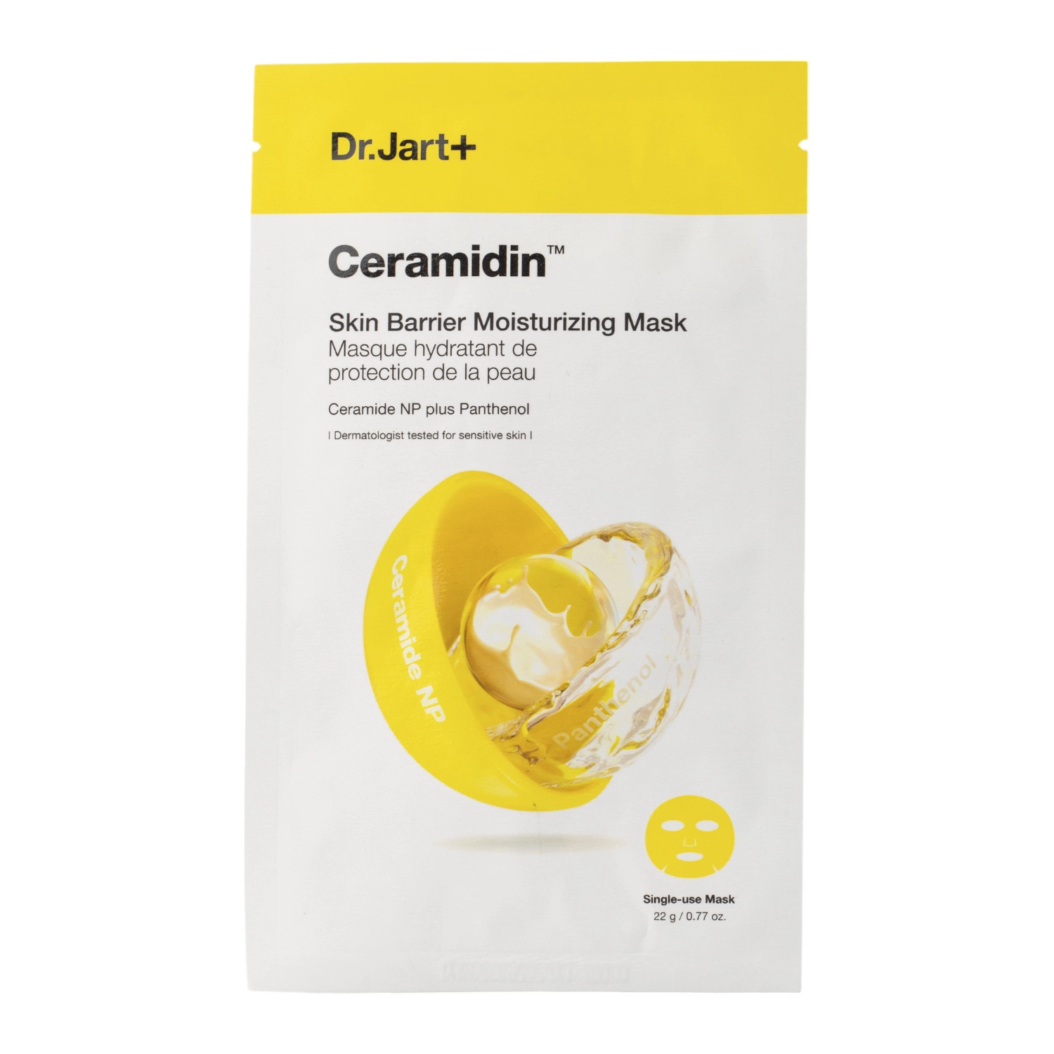 Dr.Jart+ - Ceramidin Skin Barrier Moisturizing Mask - Hydratační plátýnková maska na obličej -  22 g