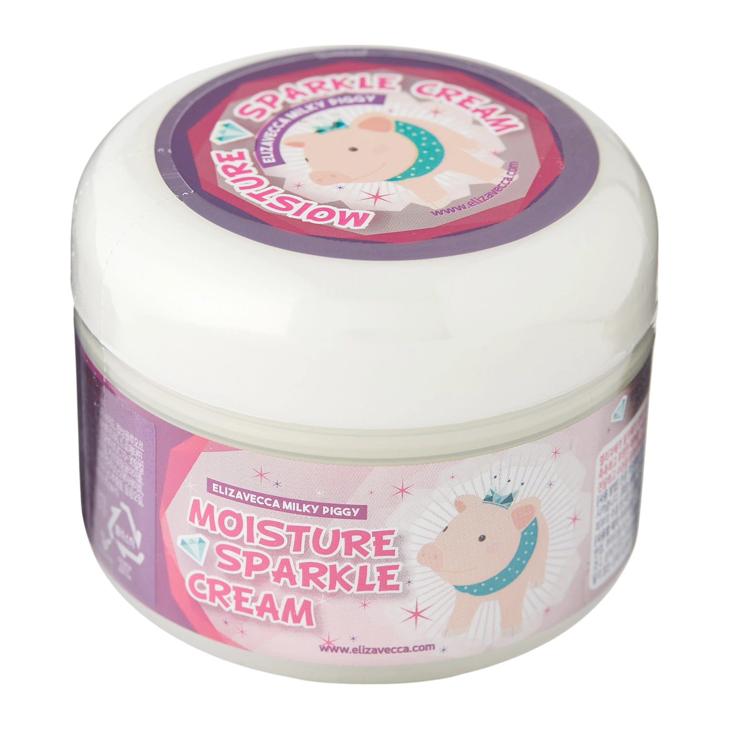 Elizavecca - Milky Piggy Moisture Sparkle Cream - Hydratační krém na obličej - 100 g