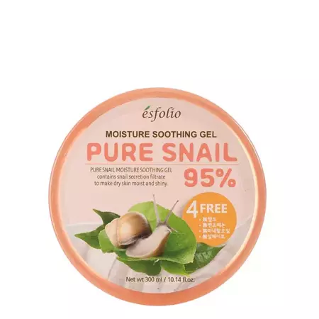 Esfolio - Moisture Soothing Gel Pure Snail 95% - Zklidňující a hydratační gel se šnečím slizem - 300 ml