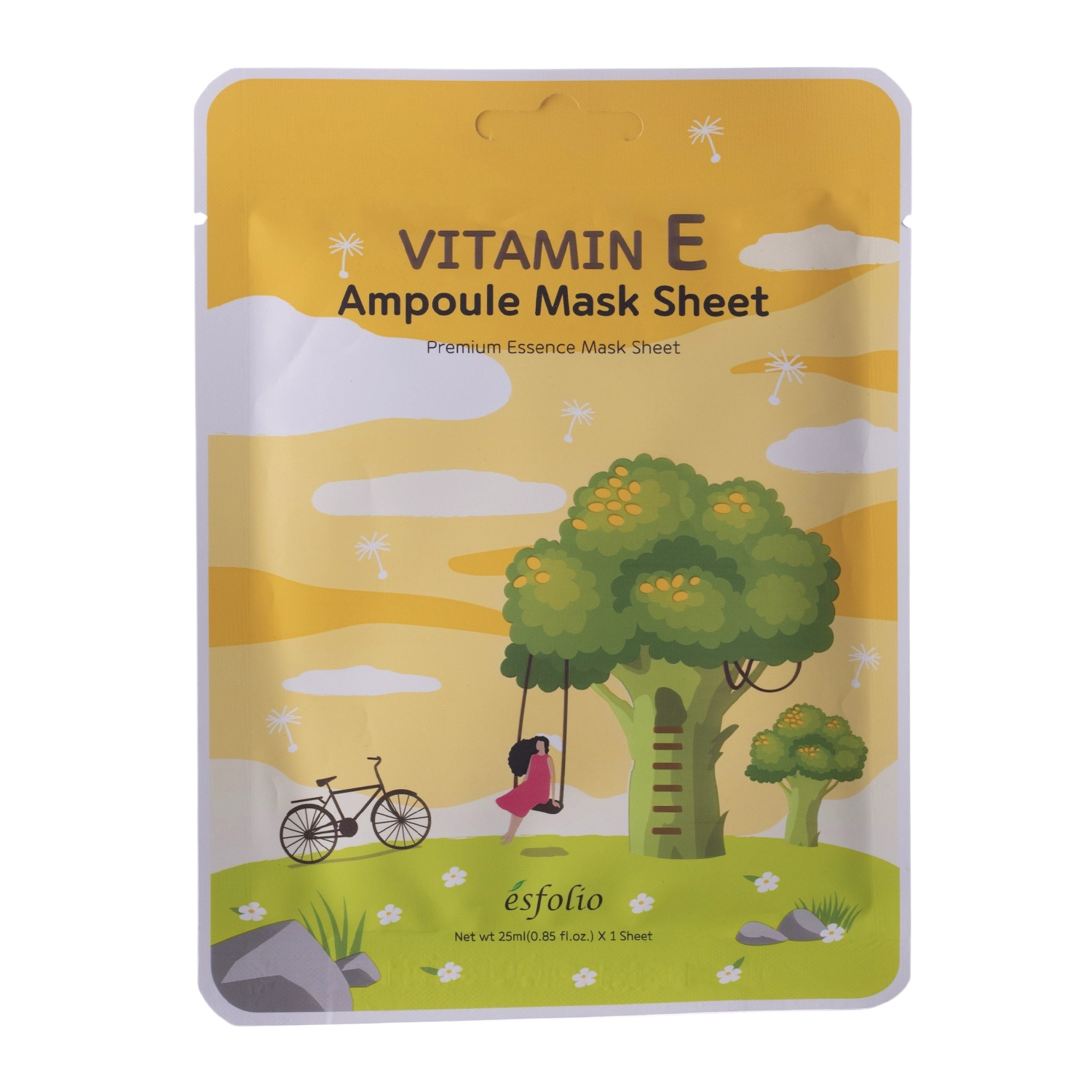 Esfolio - Vitamin E Ampoule Mask Sheet - Vyživující plátýnková maska s extraktem z brokolice - 25 ml