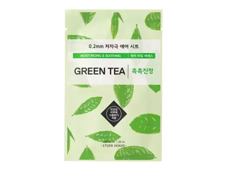 Etude House - 0.2mm Therapy Air Mask - Green Tea - Čisticí a vyhlazující maska ​​s extraktem ze zeleného čaje - 20 ml