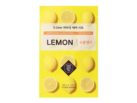 Etude House - 0.2mm Therapy Air Mask - Lemon - Hydratační a zesvětlující maska ​​s citronovým extraktem - 20 ml