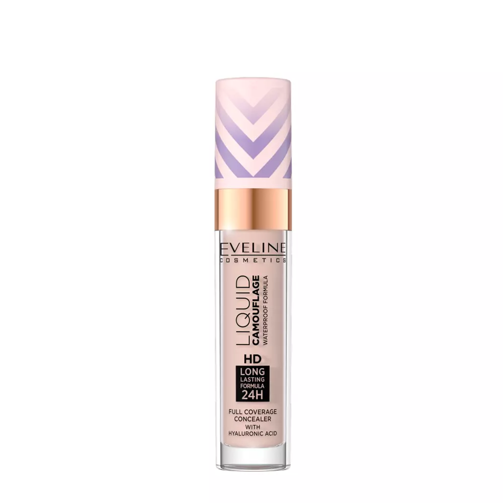 Eveline Cosmetics - Liquid Camouflage - Voděodolný krycí korektor s kyselinou hyaluronovou - 03 Soft Natural - 7,5 ml