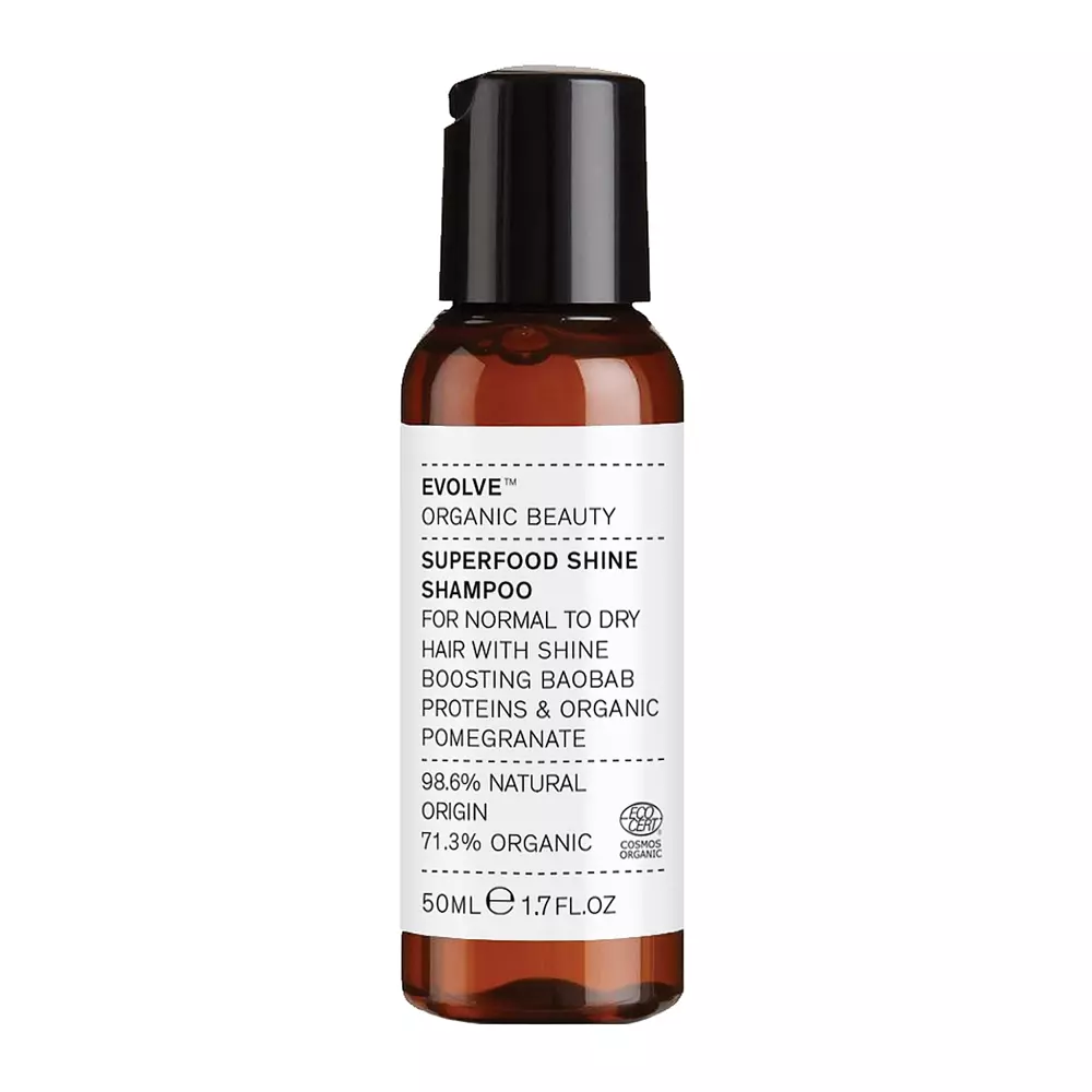 Evolve Organic Beauty - Superfood Shine Shampoo - Přírodní šampon pro lesk vlasů - 50 ml