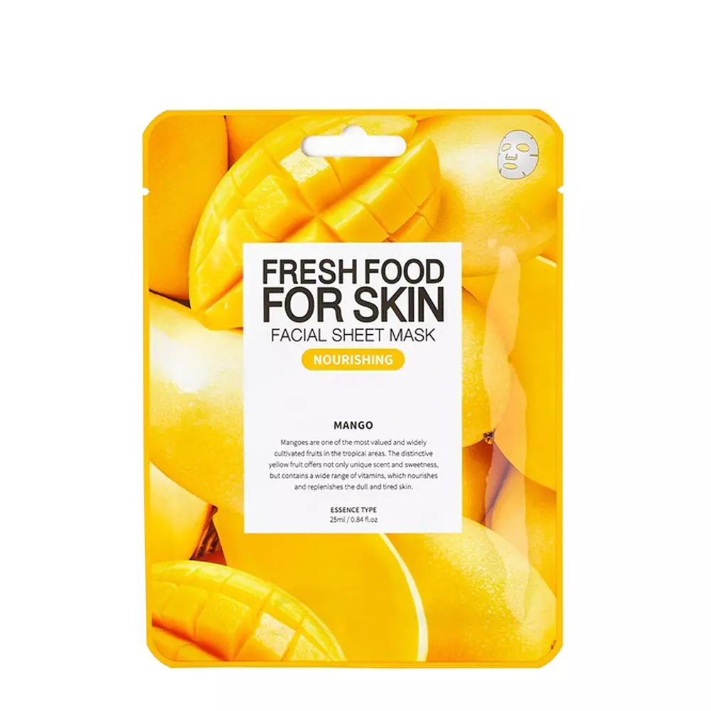 Farmskin - Freshfood For Skin Facial Sheet Mask Mango - Vyživující plátýnková maska - 25 ml