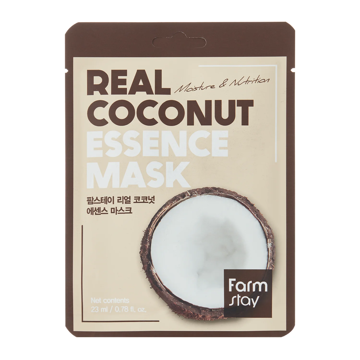 Farmstay - Real Coconut Essence Mask - Hydratační a vyživující maska s kokosem - 23ml/1ks