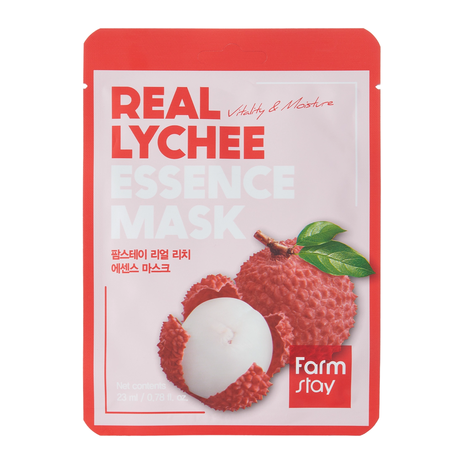 Farmstay - Real Lychee Essence Mask - Revitalizační plátýnková maska s extraktem z liči - 23 ml