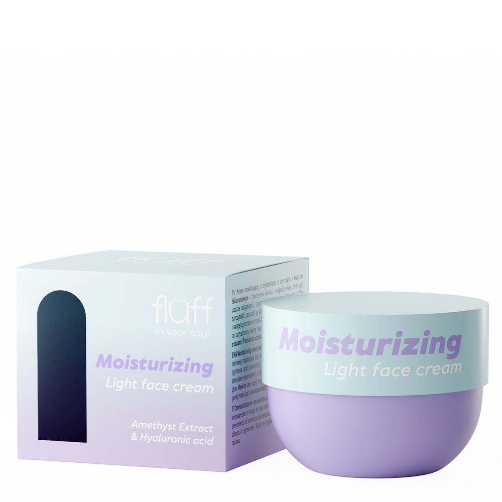 Fluff - Hydratační krém s ametystem a kyselinou hyaluronovou - 50 ml