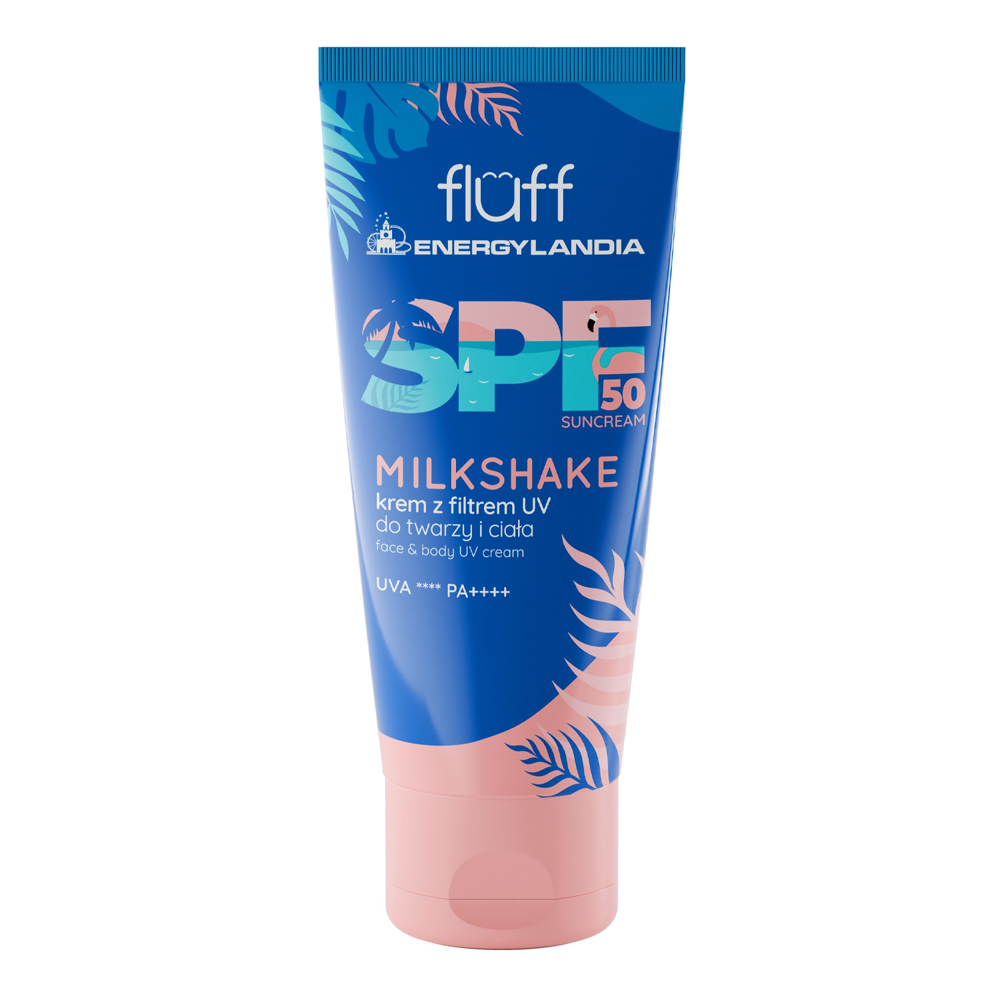 Fluff - Milkshake - Krém s UV filtrem na obličej a tělo SPF50 - 100 ml