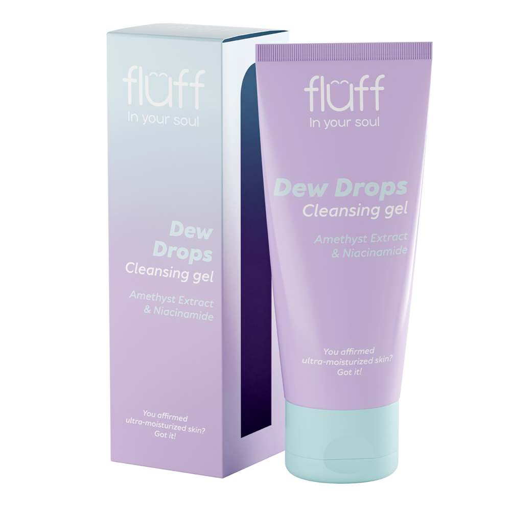 Fluff - Mycí gel na obličej s ametystem a niacinamidem - 100 ml