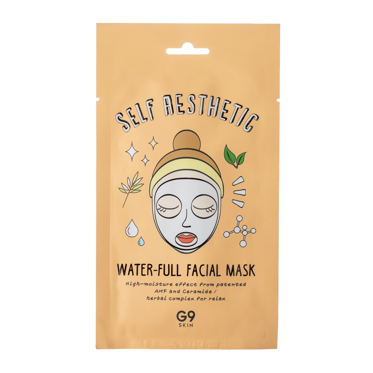 G9Skin - Self Aesthetic Water-Full Facial Mask - Intenzivní hydratační pleťová maska v plátýnku - 1ks/23ml