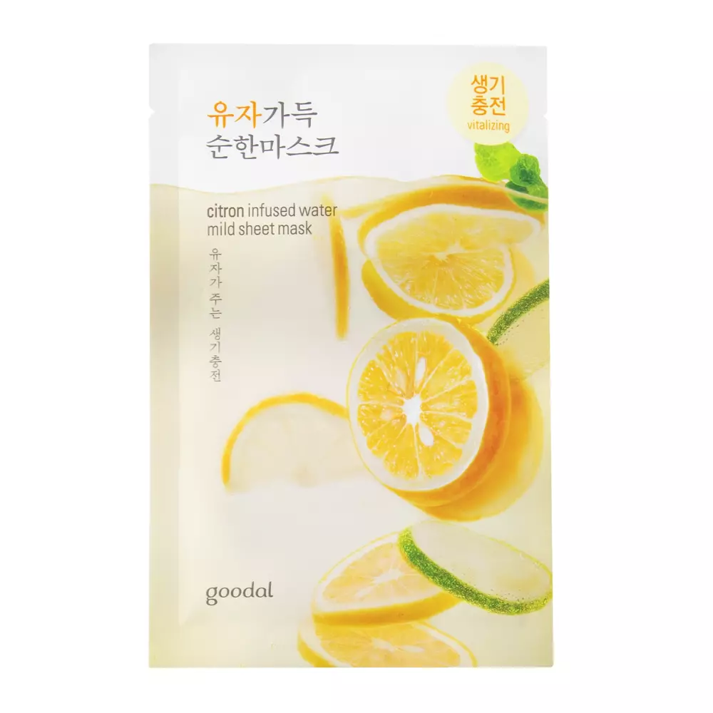 Goodal - Citron Infused Water Mild Sheet Mask - Textilní bambusová maska s ovocem yuzu - 23 ml